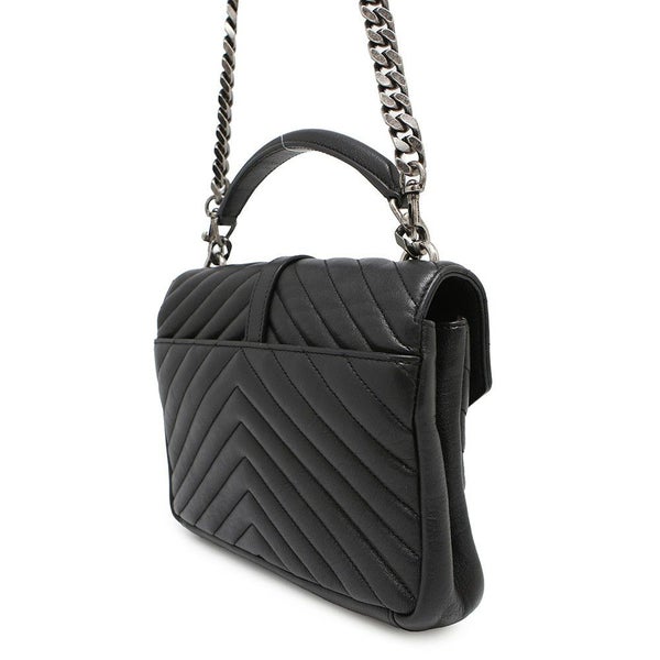 サンローランパリ ハンドバッグ カレッジ レザー 428056 SAINT LAURENT PARIS 2wayチェーンショルダーバッグ 黒