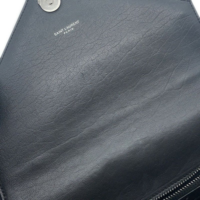 サンローランパリ ハンドバッグ カレッジ レザー 428056 SAINT LAURENT PARIS 2wayチェーンショルダーバッグ 黒