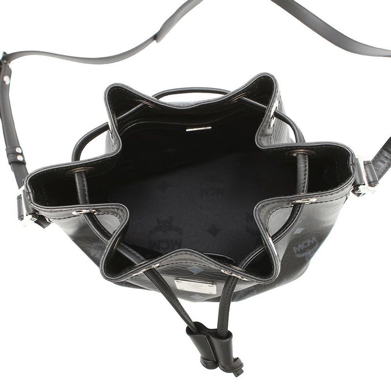 エムシーエム ショルダーバッグ ヴィセトス ロゴ レザー MCM バッグ ハンドバッグ 黒