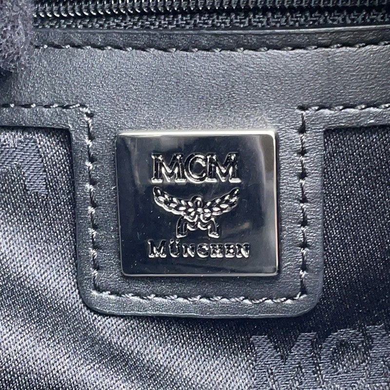エムシーエム ショルダーバッグ ヴィセトス ロゴ レザー MCM バッグ ハンドバッグ 黒