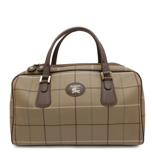 バーバリー ボストンバッグ チェック キャンバス BURBERRY バッグ