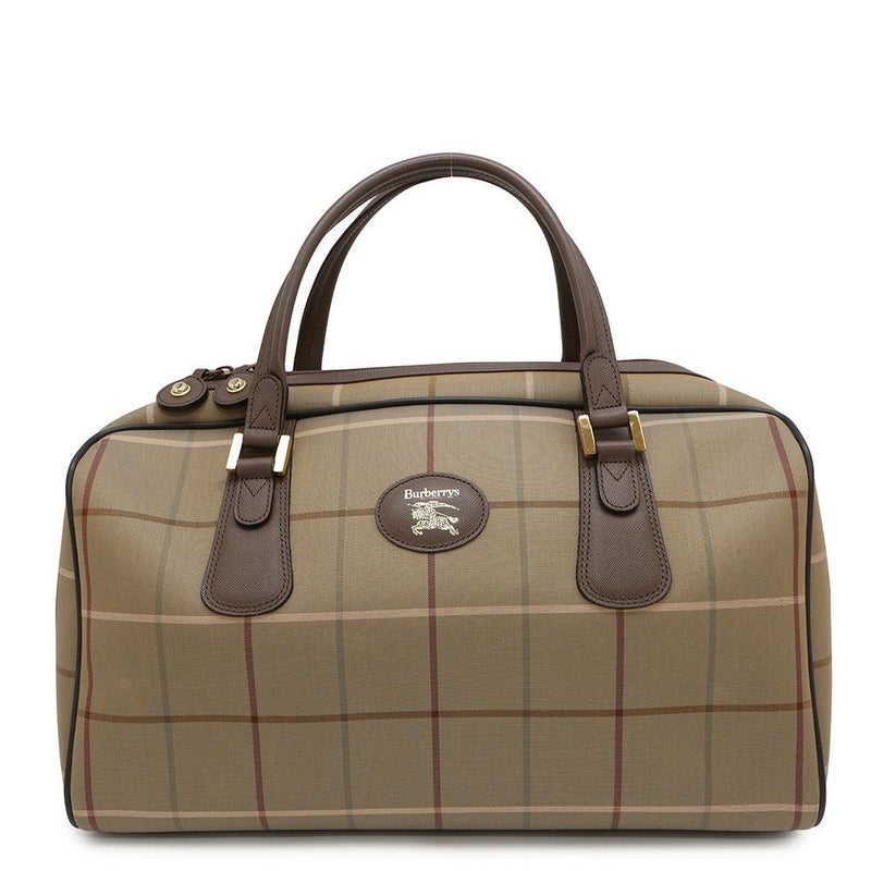 バーバリー ボストンバッグ チェック キャンバス BURBERRY バッグ