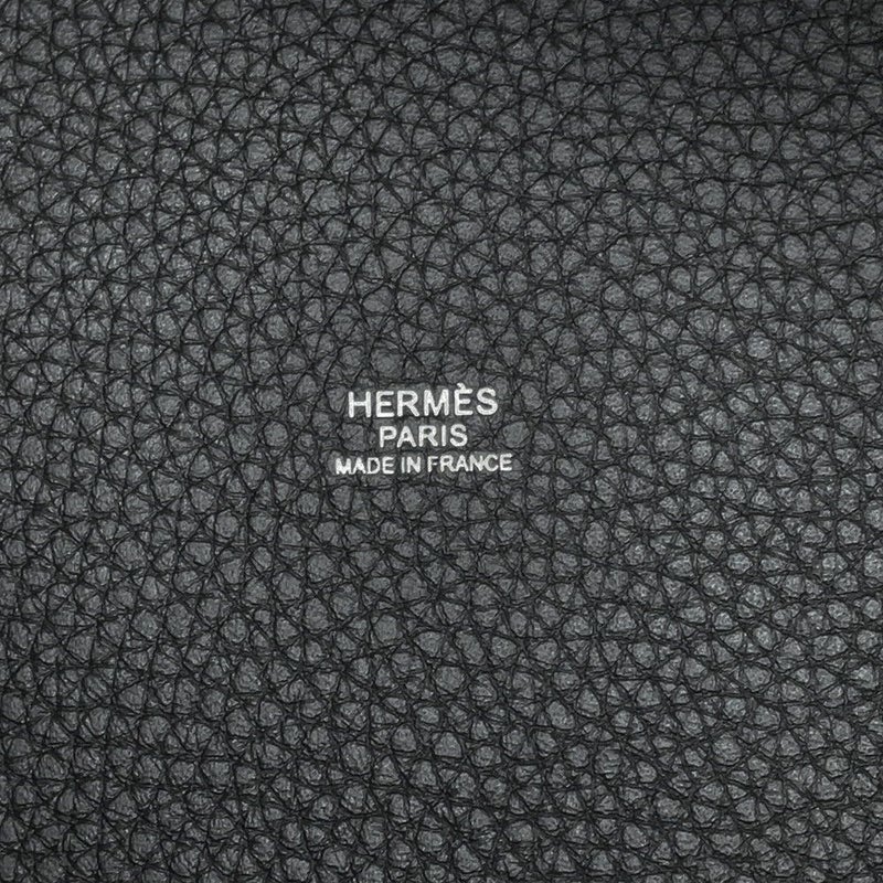 エルメス ハンドバッグ ピコタンロックMM ブラック/シルバー金具 トリヨンクレマンス K刻印 HERMES トートバッグ 黒