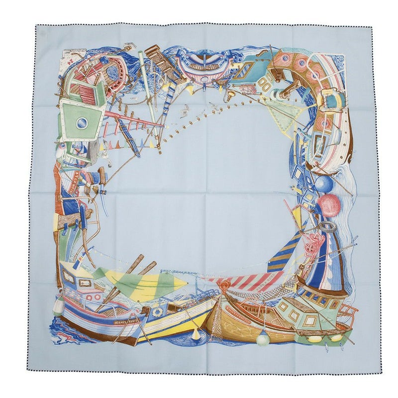 エルメス スカーフ カレ 80 ボード ア ボード Bord a Bord コットン HERMES