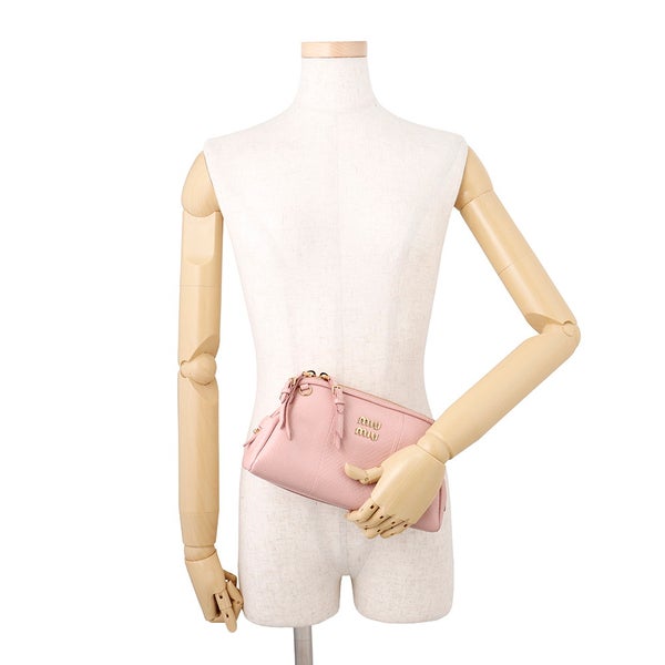 ミュウミュウ ショルダーバッグ パイソン/ナッパレザー 5ZH011 Miu Miu バッグ 2wayクラッチバッグ