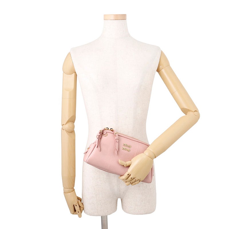 ミュウミュウ ショルダーバッグ パイソン/ナッパレザー 5ZH011 Miu Miu バッグ 2wayクラッチバッグ