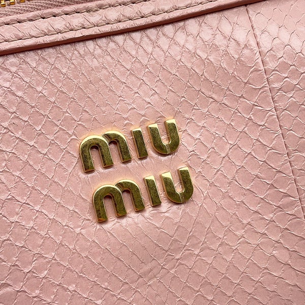 ミュウミュウ ショルダーバッグ パイソン/ナッパレザー 5ZH011 Miu Miu バッグ 2wayクラッチバッグ