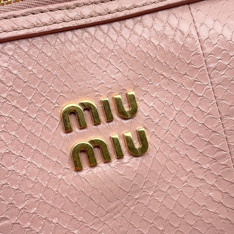 ミュウミュウ ショルダーバッグ パイソン/ナッパレザー 5ZH011 Miu Miu バッグ 2wayクラッチバッグ
