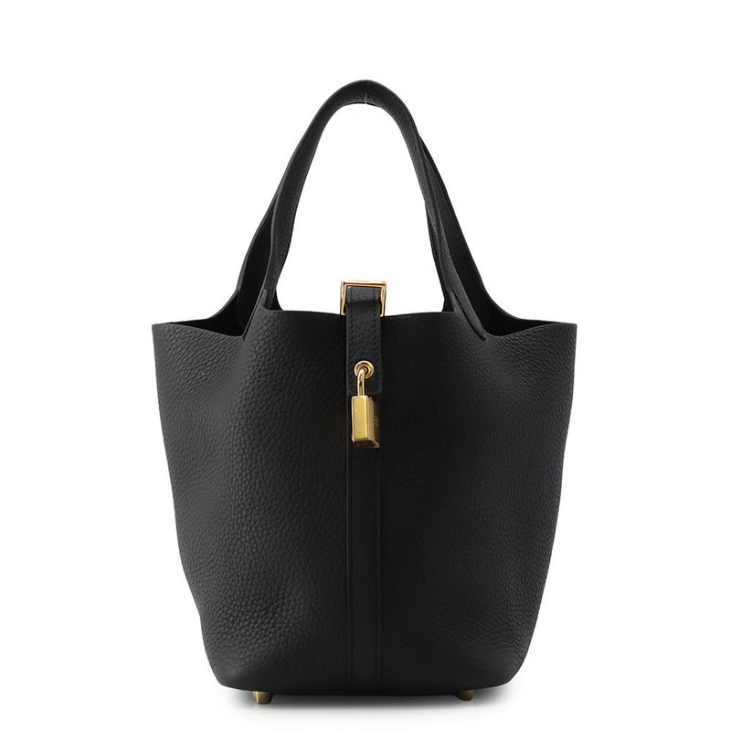 エルメス ハンドバッグ ピコタンロックPM ブラック/ゴールド金具 トリヨンクレマンス K刻印 HERMES 黒