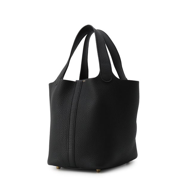 エルメス ハンドバッグ ピコタンロックPM ブラック/ゴールド金具 トリヨンクレマンス K刻印 HERMES 黒