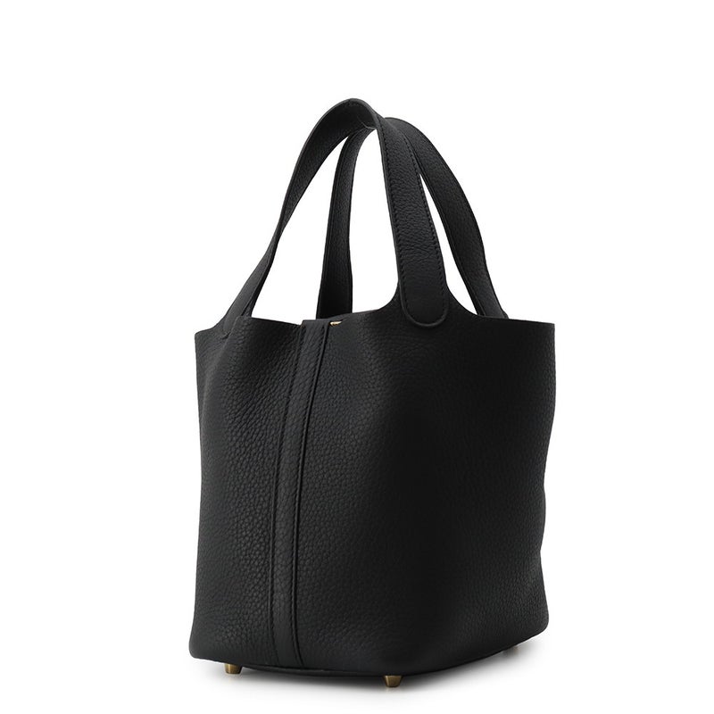 エルメス ハンドバッグ ピコタンロックPM ブラック/ゴールド金具 トリヨンクレマンス K刻印 HERMES 黒