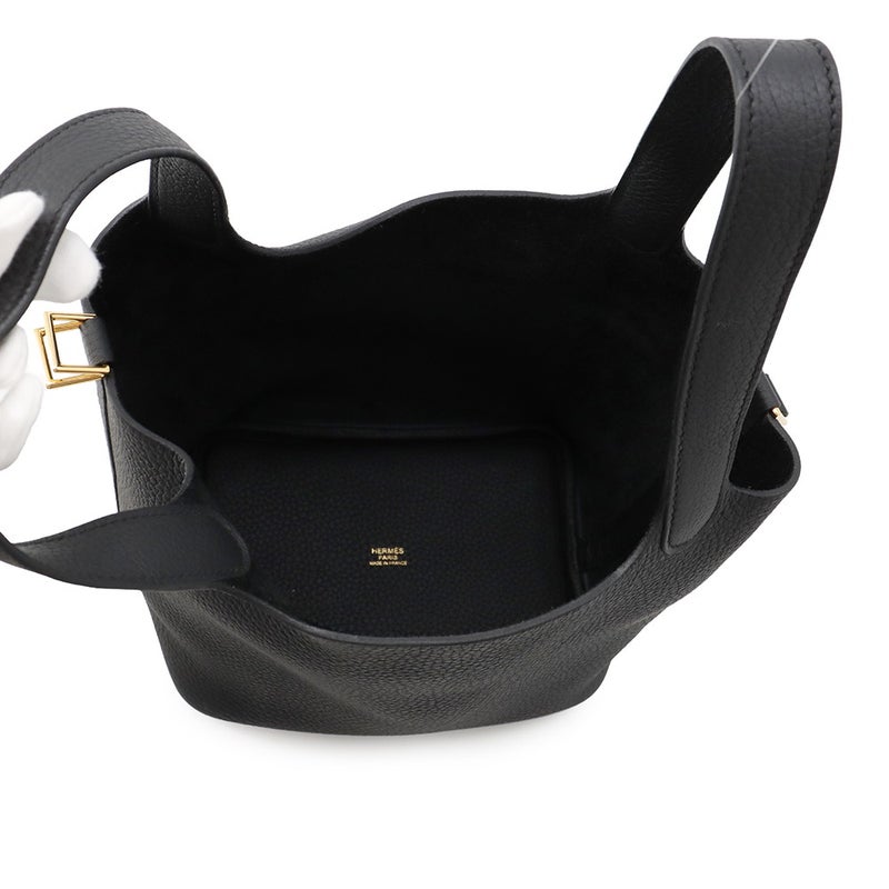 エルメス ハンドバッグ ピコタンロックPM ブラック/ゴールド金具 トリヨンクレマンス K刻印 HERMES 黒