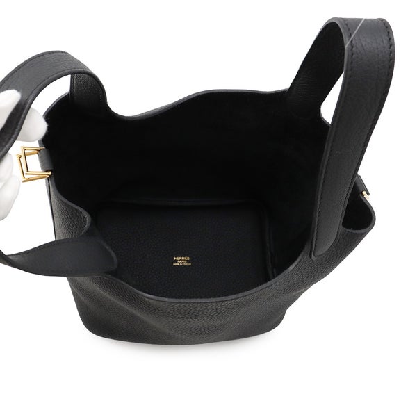 エルメス ハンドバッグ ピコタンロックPM ブラック/ゴールド金具 トリヨンクレマンス K刻印 HERMES 黒