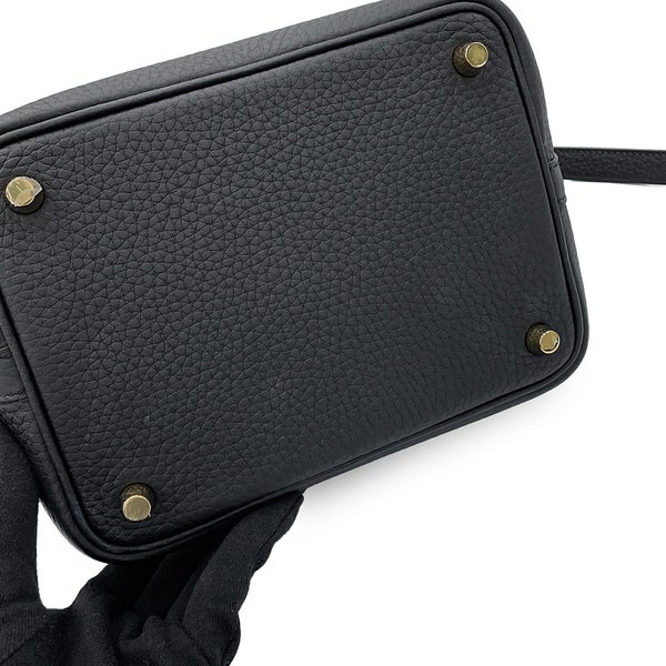 エルメス ハンドバッグ ピコタンロックPM ブラック/ゴールド金具 トリヨンクレマンス K刻印 HERMES 黒