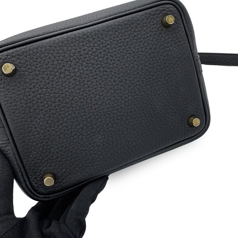 エルメス ハンドバッグ ピコタンロックPM ブラック/ゴールド金具 トリヨンクレマンス K刻印 HERMES 黒