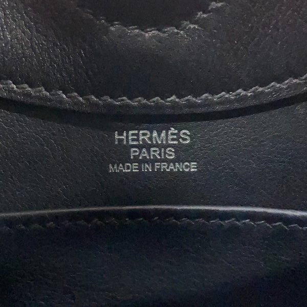 エルメス トートバッグ メッセンジャー アトラージュ ブラック/シルバー金具 エヴァーグレイン/キャンバス U刻印 HERMES 黒