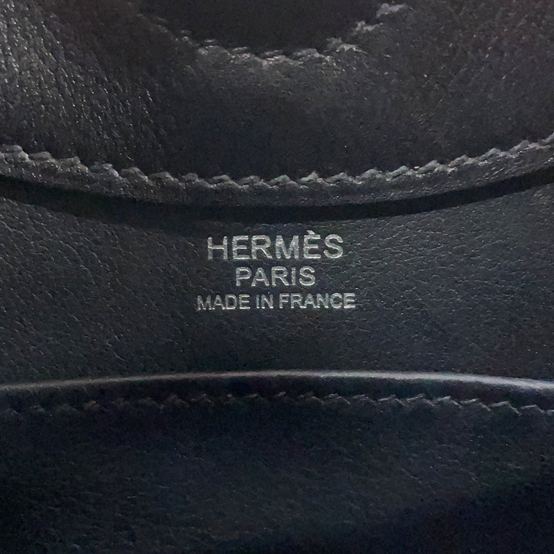 エルメス トートバッグ メッセンジャー アトラージュ ブラック/シルバー金具 エヴァーグレイン/キャンバス U刻印 HERMES 黒