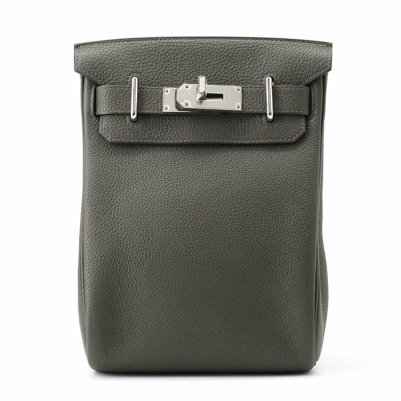 エルメス ボディバッグ ケリー アッカドPM ヴェールドグリ/シルバー金具 トゴ U刻印 メンズ