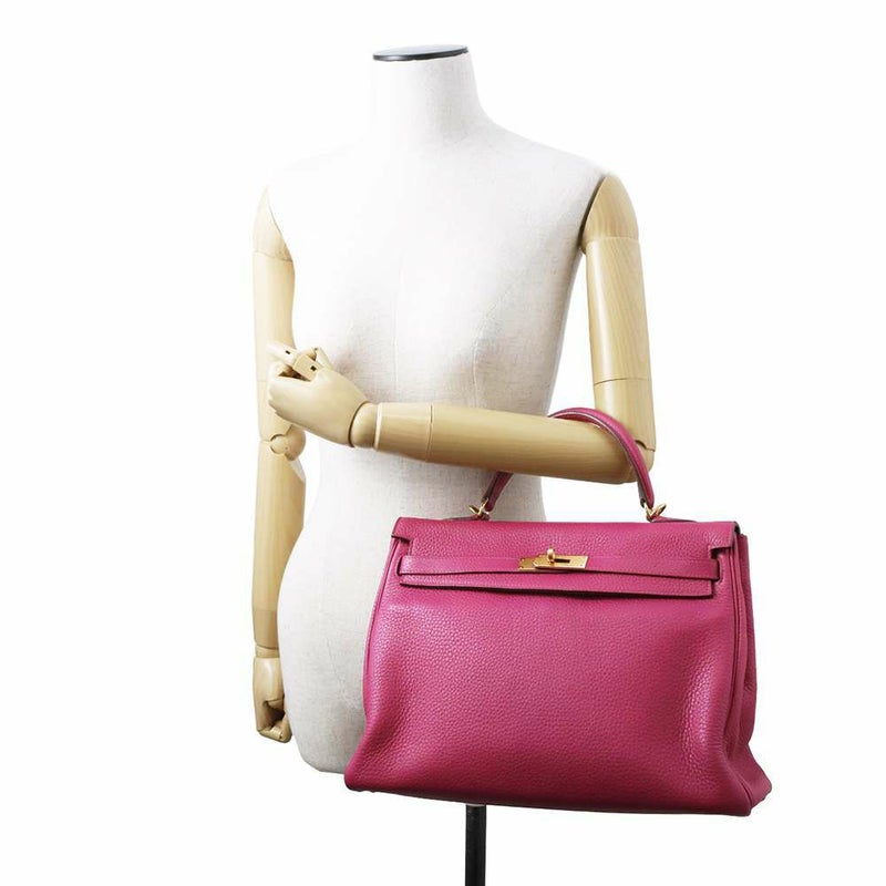 エルメス ハンドバッグ ケリー35 内縫い トスカ/ゴールド金具 トリヨンクレマンス □O刻印 2way