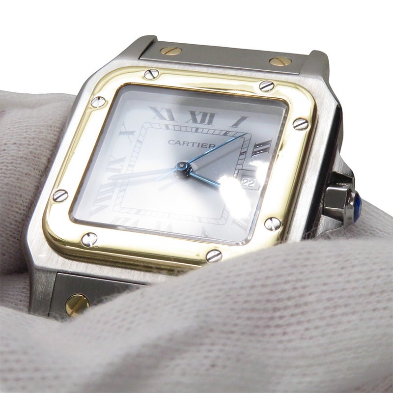 カルティエ サントス カレ LM 2961 Cartier 腕時計 白文字盤