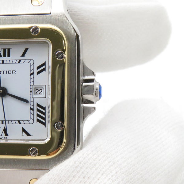 カルティエ サントス カレ LM 2961 Cartier 腕時計 白文字盤