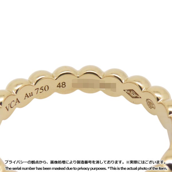 ヴァンクリーフ&アーペル リング ペルレ ゴールドパール ミディアム K18YGイエローゴールド サイズ48 VCARO3Y548 指輪