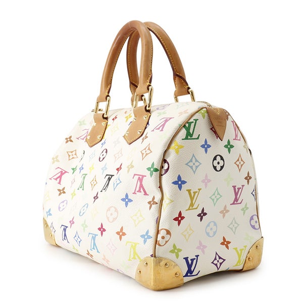 ルイヴィトン ハンドバッグ モノグラム・マルチカラー スピーディ30 M92643 LOUIS VUITTON ヴィトン バッグ 白