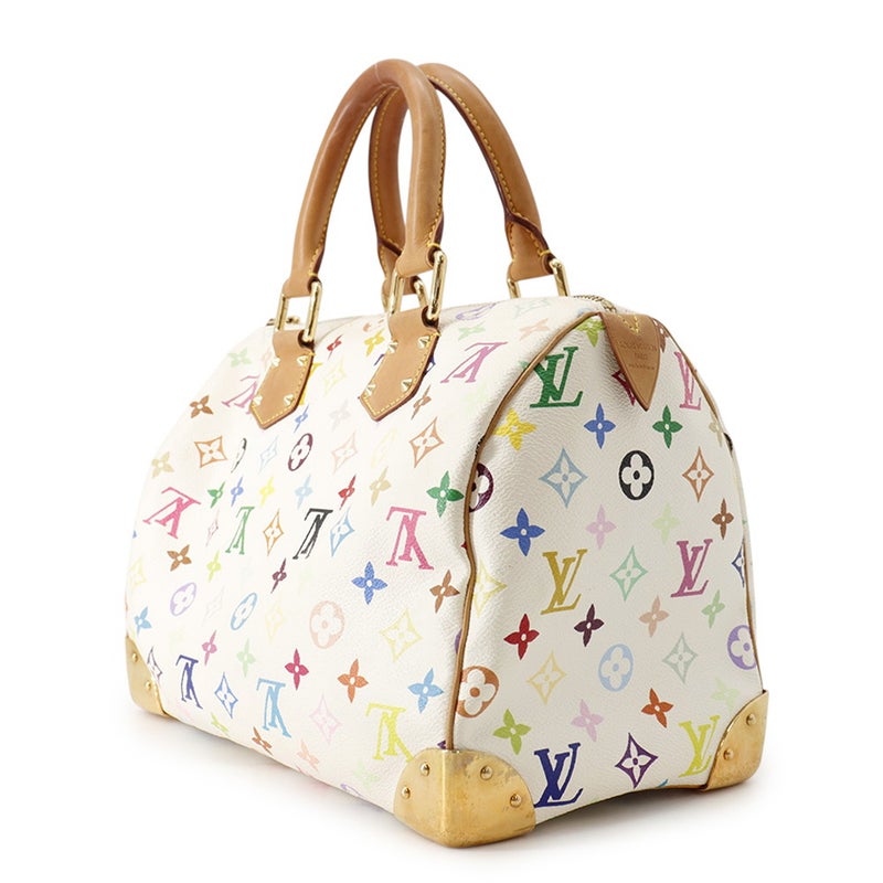 ルイヴィトン ハンドバッグ モノグラム・マルチカラー スピーディ30 M92643 LOUIS VUITTON ヴィトン バッグ 白