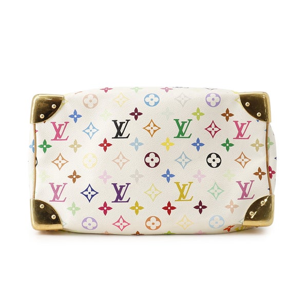 ルイヴィトン ハンドバッグ モノグラム・マルチカラー スピーディ30 M92643 LOUIS VUITTON ヴィトン バッグ 白