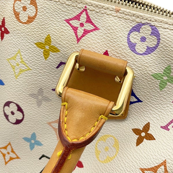 ルイヴィトン ハンドバッグ モノグラム・マルチカラー スピーディ30 M92643 LOUIS VUITTON ヴィトン バッグ 白