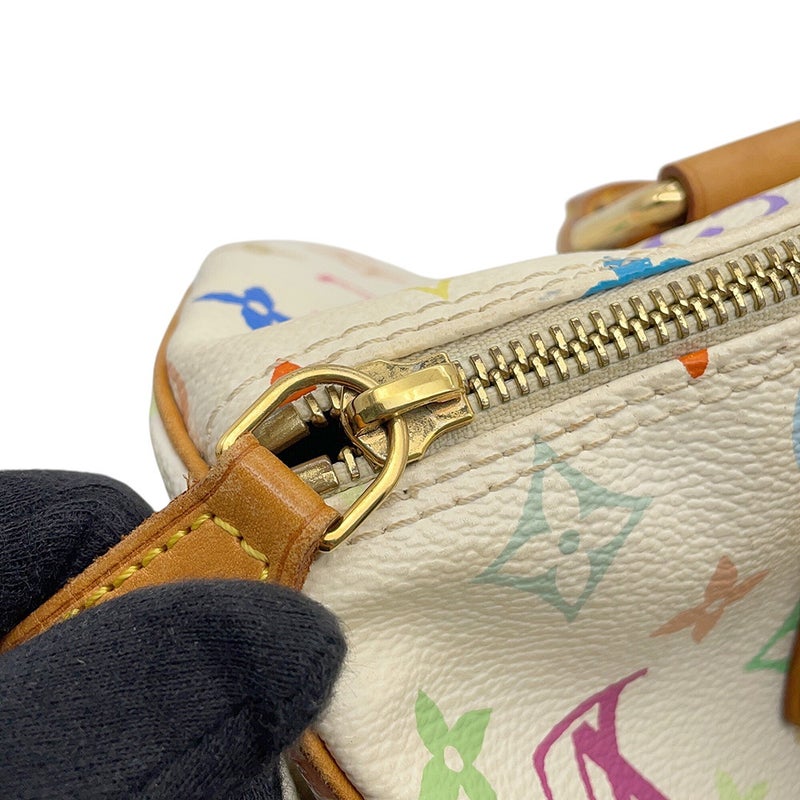 ルイヴィトン ハンドバッグ モノグラム・マルチカラー スピーディ30 M92643 LOUIS VUITTON ヴィトン バッグ 白