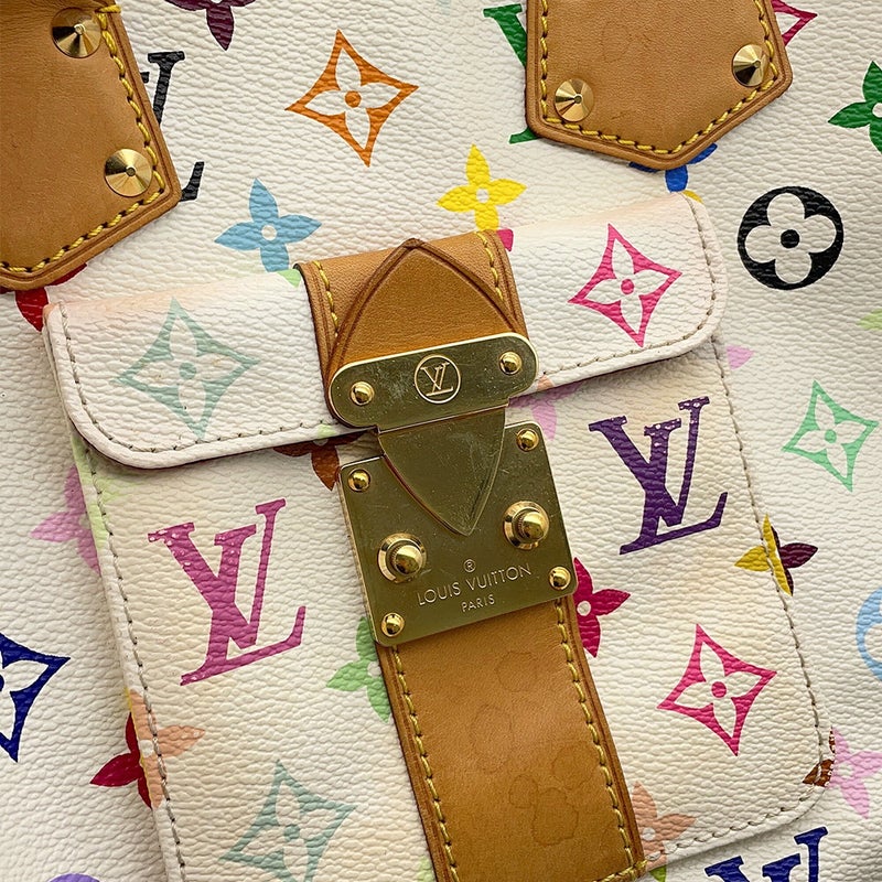 ルイヴィトン ハンドバッグ モノグラム・マルチカラー スピーディ30 M92643 LOUIS VUITTON ヴィトン バッグ 白