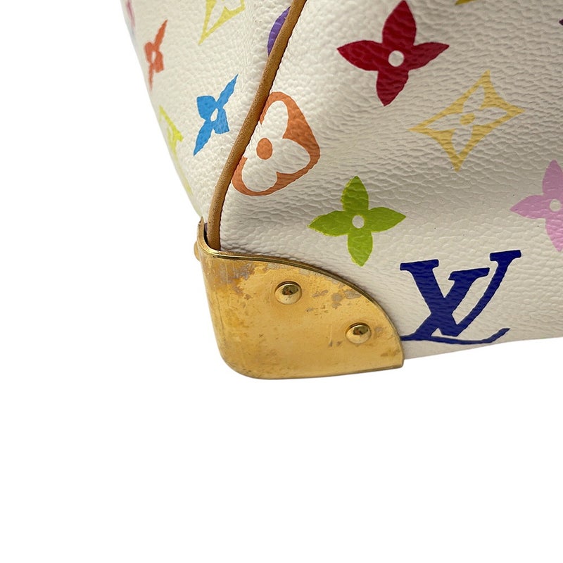 ルイヴィトン ハンドバッグ モノグラム・マルチカラー スピーディ30 M92643 LOUIS VUITTON ヴィトン バッグ 白