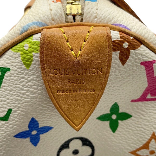 ルイヴィトン ハンドバッグ モノグラム・マルチカラー スピーディ30 M92643 LOUIS VUITTON ヴィトン バッグ 白