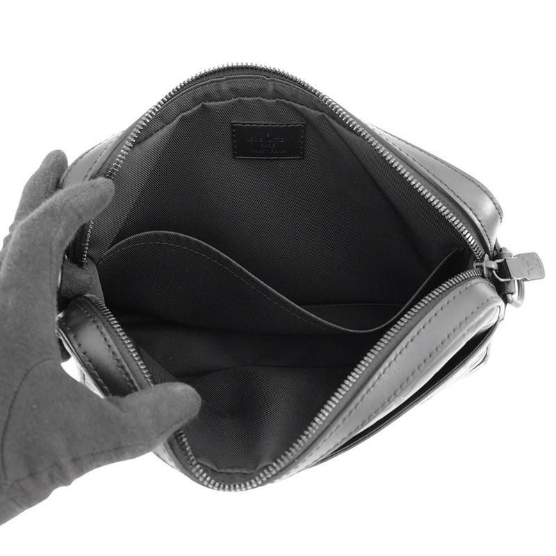 ルイヴィトン ショルダーバッグ モノグラム・シャドウ デュオ・メッセンジャー M69827 LOUIS VUITTON 黒 ブラック