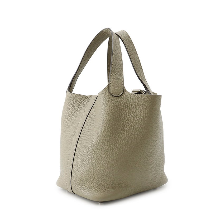 エルメス ハンドバッグ ピコタンロックPM セージ/シルバー金具 トリヨンクレマンス X刻印 HERMES トートバッグ
