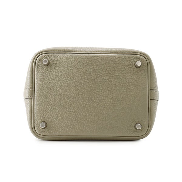 エルメス ハンドバッグ ピコタンロックPM セージ/シルバー金具 トリヨンクレマンス X刻印 HERMES トートバッグ