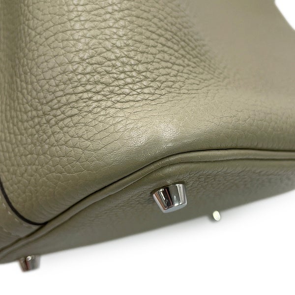 エルメス ハンドバッグ ピコタンロックPM セージ/シルバー金具 トリヨンクレマンス X刻印 HERMES トートバッグ