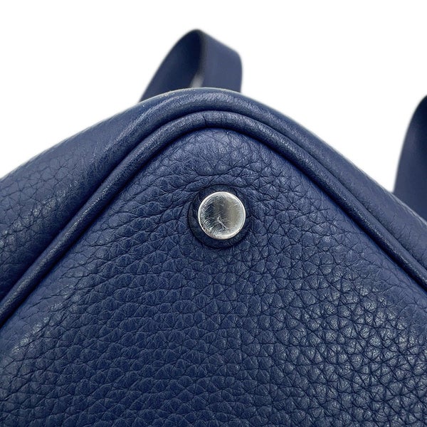 エルメス ハンドバッグ ピコタンロックPM ブルーサフィール/シルバー金具 トリヨンクレマンス □R刻印 HERMES トートバッグ