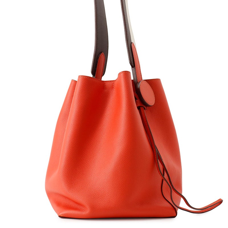 エルメス ショルダーバッグ リコル17 ルージュトマト/テール/ホワイト/シルバー金具 エバーカラー HERMES