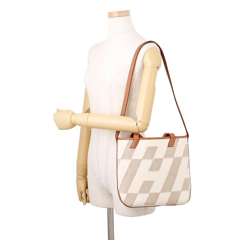 エルメス トートバッグ HアンビエPM ゴールド スイフト/トワルアッシュ Z刻印 HERMES 2wayショルダー
