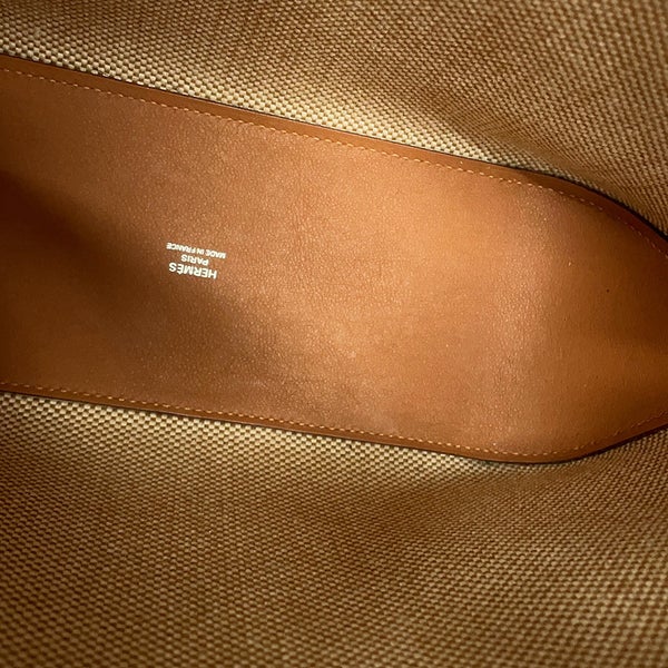 エルメス トートバッグ HアンビエPM ゴールド スイフト/トワルアッシュ Z刻印 HERMES 2wayショルダー