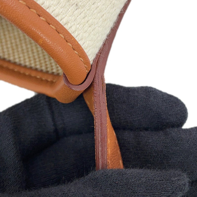 エルメス トートバッグ HアンビエPM ゴールド スイフト/トワルアッシュ Z刻印 HERMES 2wayショルダー