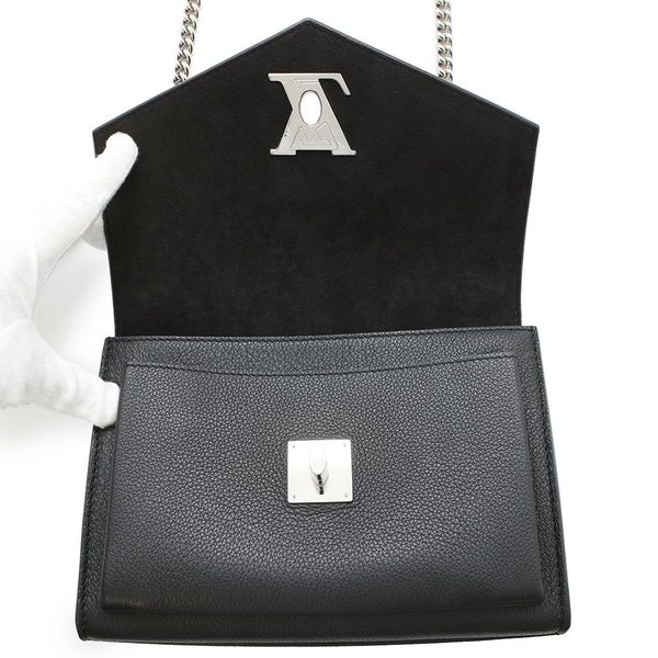 ルイヴィトン チェーンショルダーバッグ ソフトカーフレザー マイロックミー・チェーン M51418 LOUIS VUITTON ブラック 黒