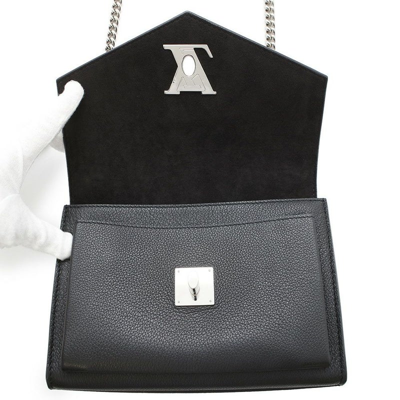 ルイヴィトン チェーンショルダーバッグ ソフトカーフレザー マイロックミー・チェーン M51418 LOUIS VUITTON ブラック 黒