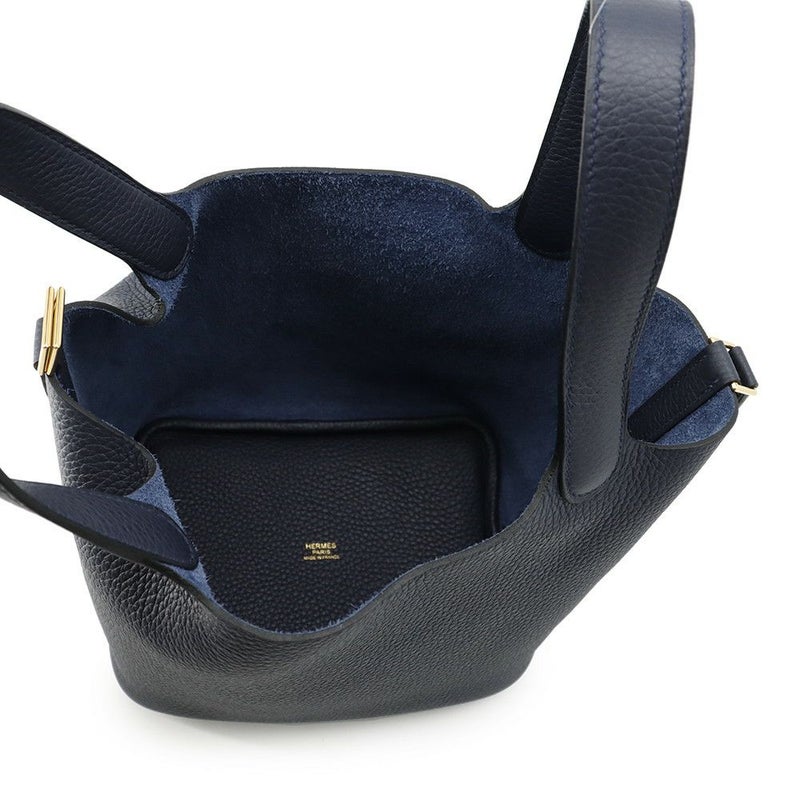 エルメス ハンドバッグ ピコタンロックPM ブルーニュイ/ゴールド金具 トリヨンクレマンス K刻印