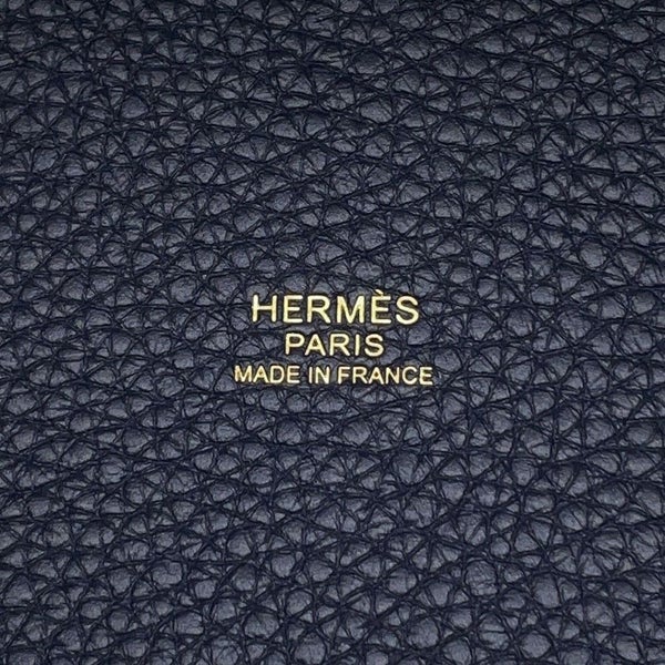 エルメス ハンドバッグ ピコタンロックPM ブルーニュイ/ゴールド金具 トリヨンクレマンス K刻印