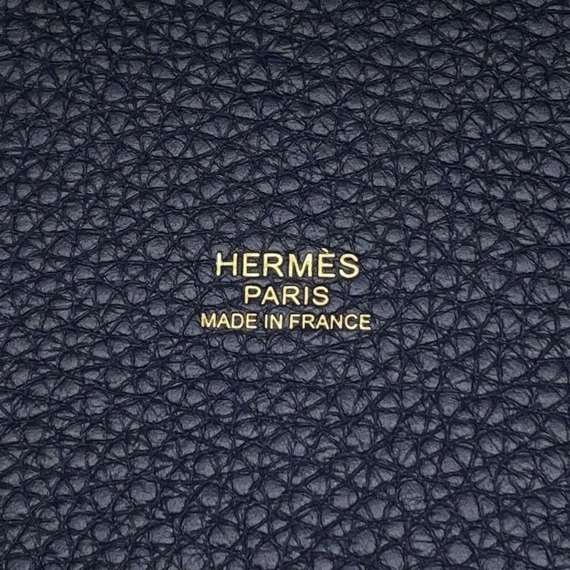 エルメス ハンドバッグ ピコタンロックPM ブルーニュイ/ゴールド金具 トリヨンクレマンス K刻印