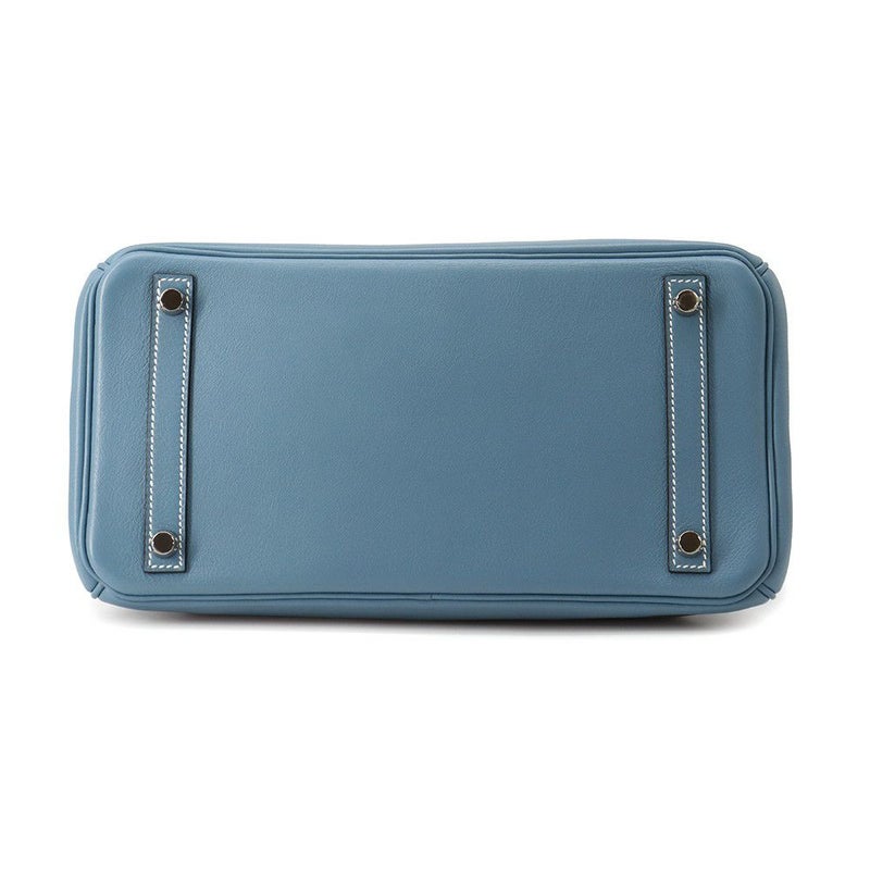 エルメス バーキン30 ブルージーン/シルバー金具 スイフト □L刻印 HERMES Birkin ハンドバッグ