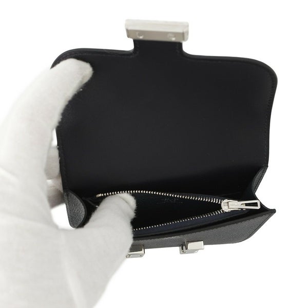 エルメス 財布 コンスタンス スリム ブルーインディゴ/シルバー金具/ラッカー金具 エプソン B刻印 HERMES 財布